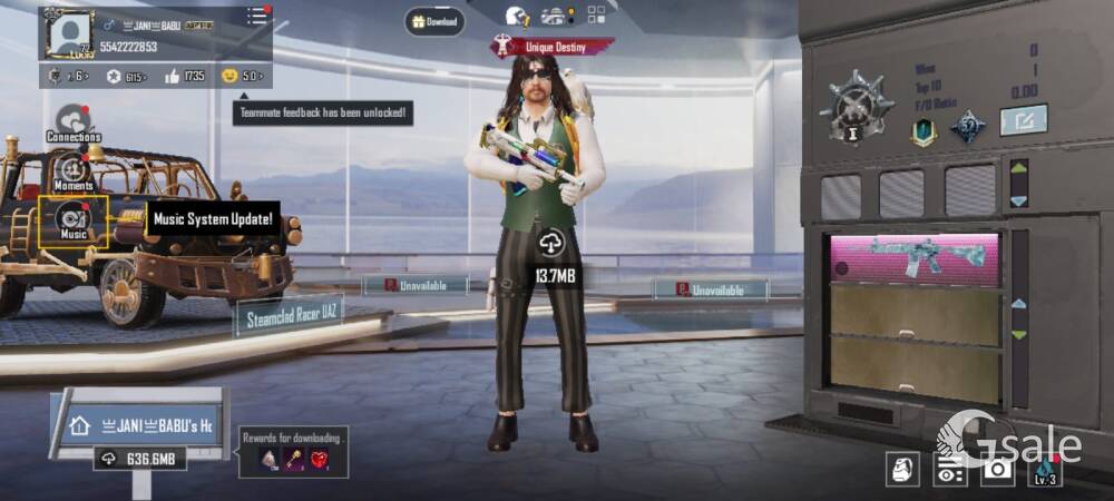 BGMi account on sale