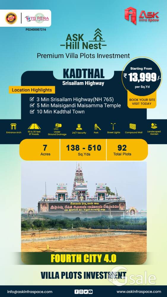 Plots For Sale in Kadthal 