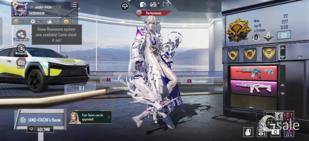 BGMI account sale M4 glacier full upgrade 