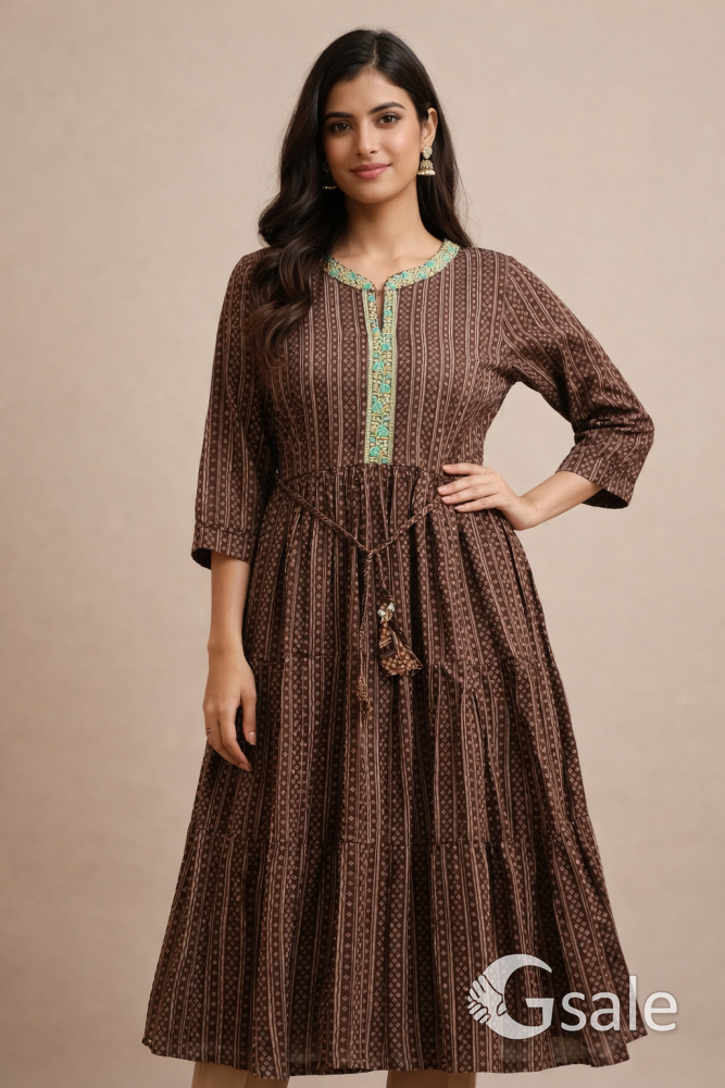 Stylish Ladies Cotton Frock Kurti 