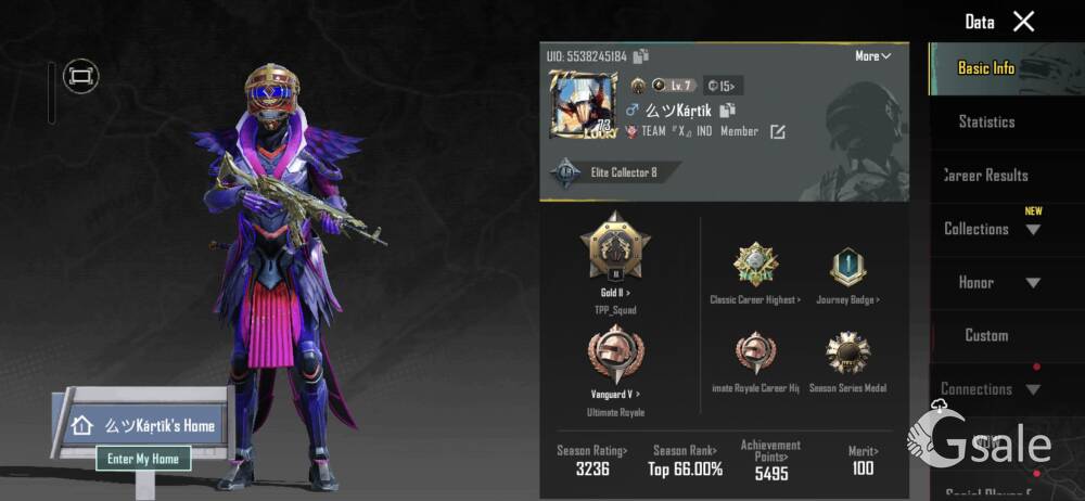 bgmi id 73lvl loaded inventory 