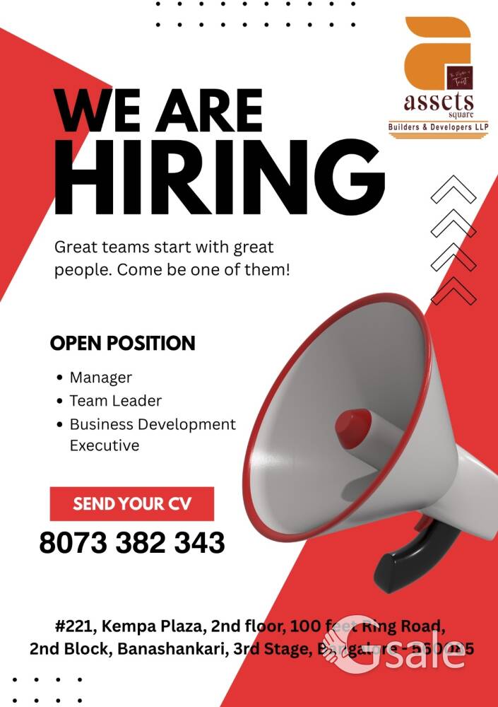 Mass Hiring in Assets Square 