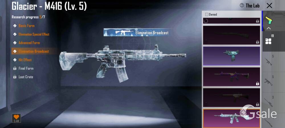 Bgmi id for sell m4 glacier level 5