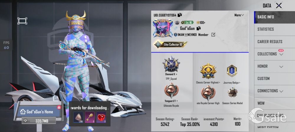 BGMI ID FOR SELL  ULTRA PREMIUM ID