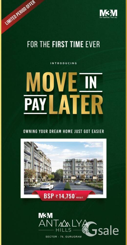 M3M ANTALIYA HILLS -READY TO MOVE APARTMENT IN SECTOR 79, GURGAON HARYANA INDIA 