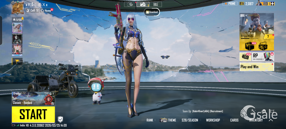 Bgmi Lvl 80 id with rare skins