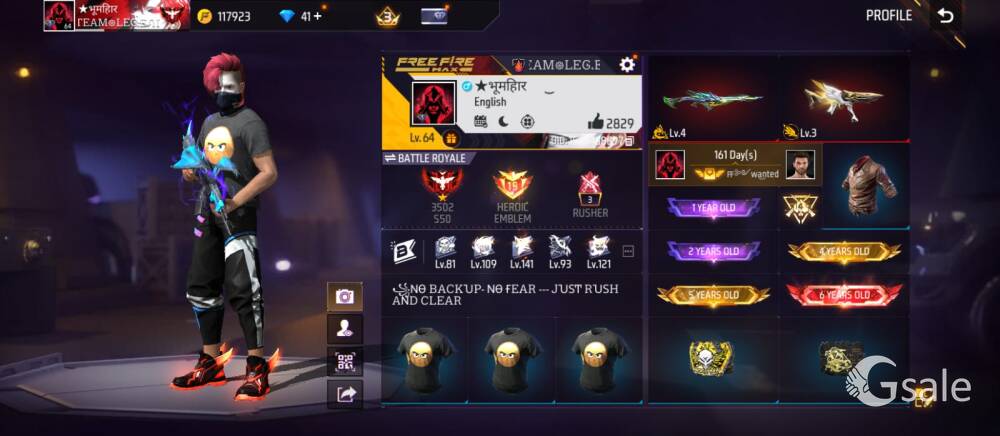 Free fire id 6 years old sell 