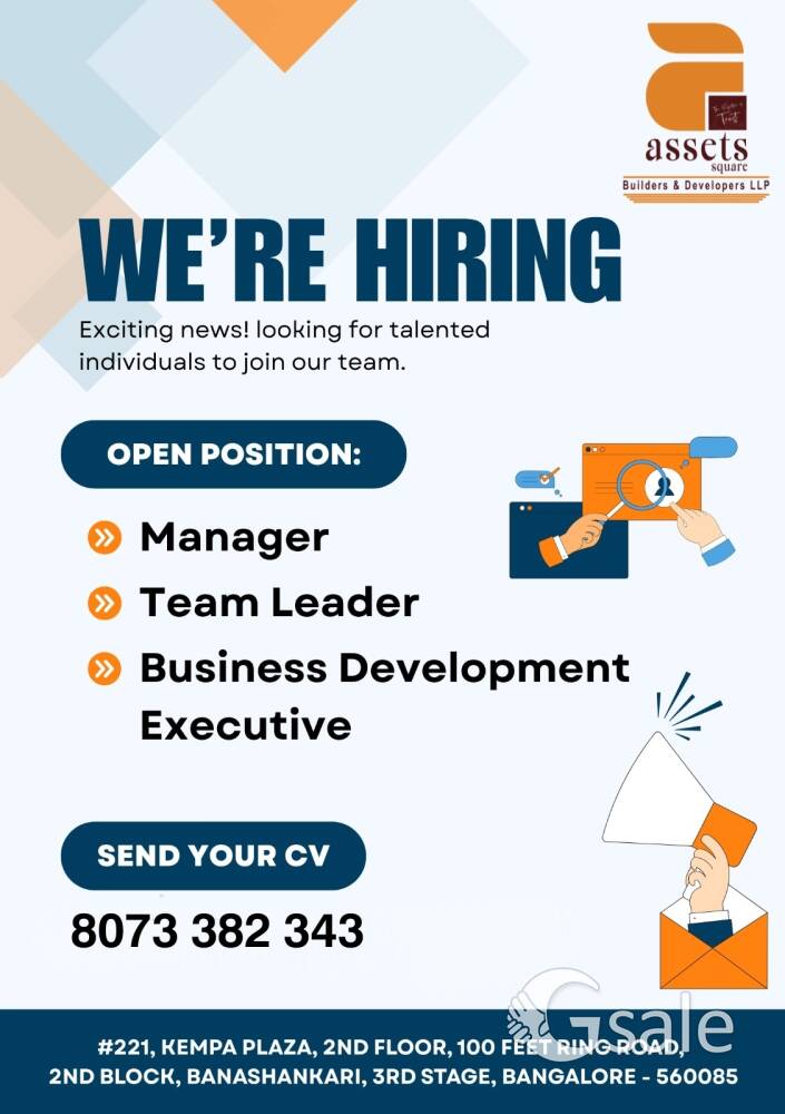 Mass Hiring Best opportunity for built ur future with us