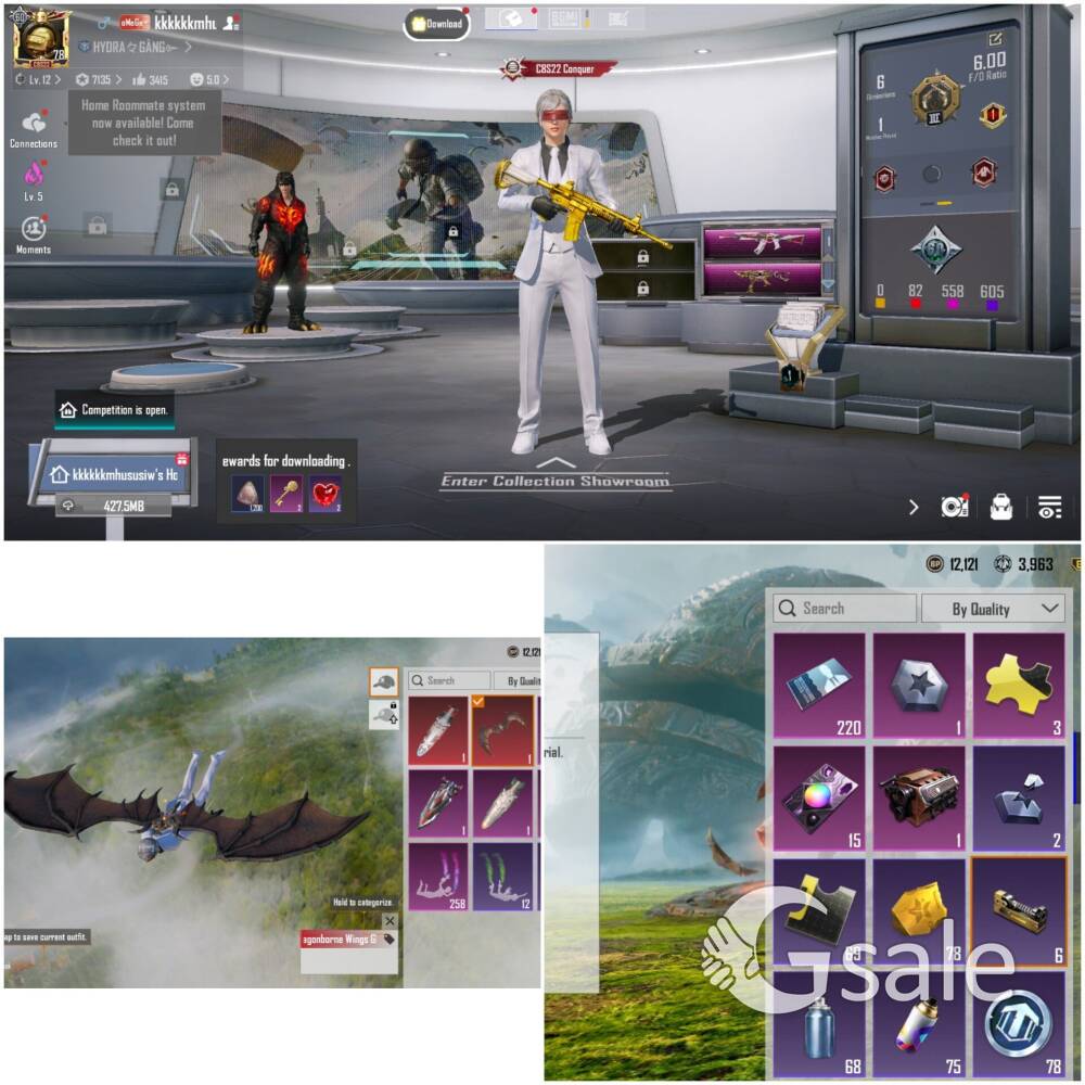 🔸Bgmi Acc With Op Gun Collection. 🔸Uid - 5504363698 🔸Price Negotiable.