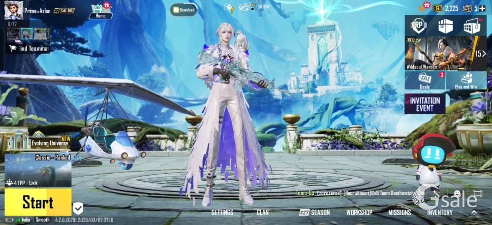 Bgmi id 82 level Id- 5399227443