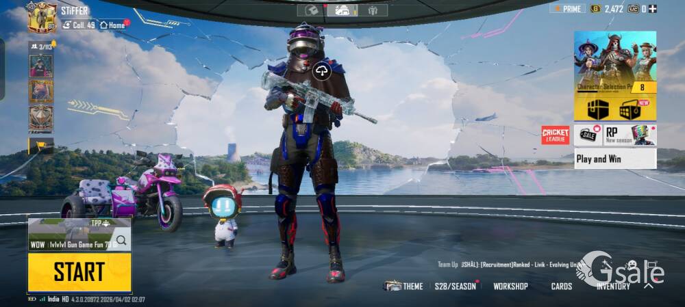 Bgmi id sell level 80