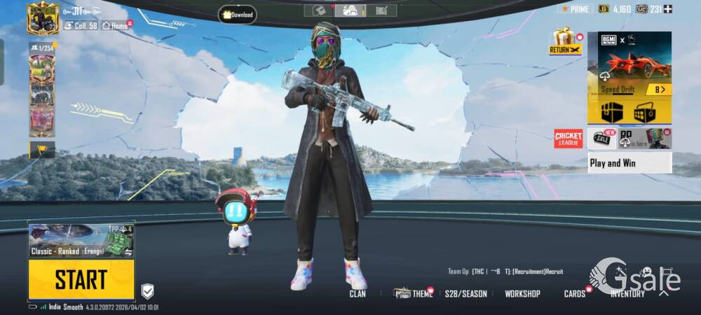 bgmi glacier m416 level 5