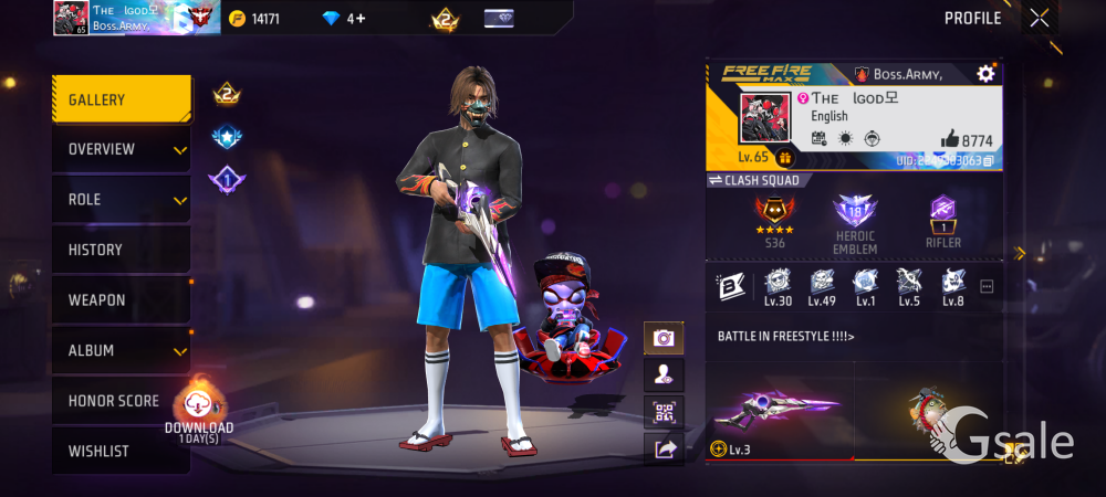 Ff id for sale only in ₹800 DM me fast 🔥🔥