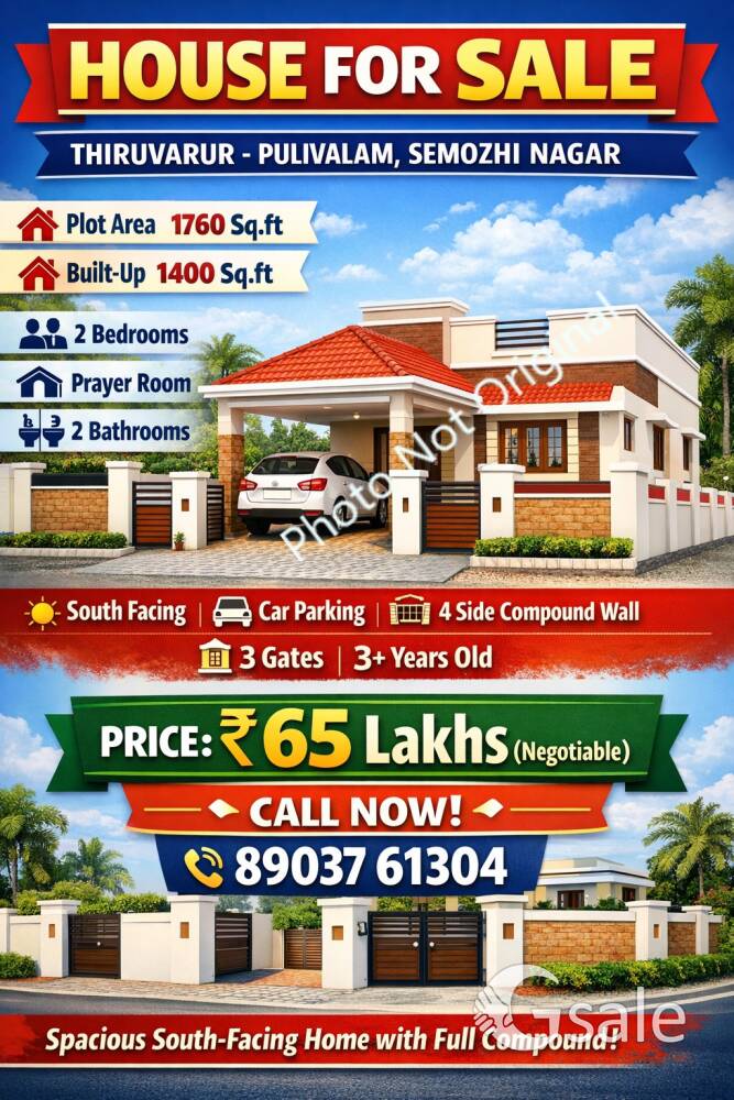 House’s lands Plots for Sale In Thiruvarur