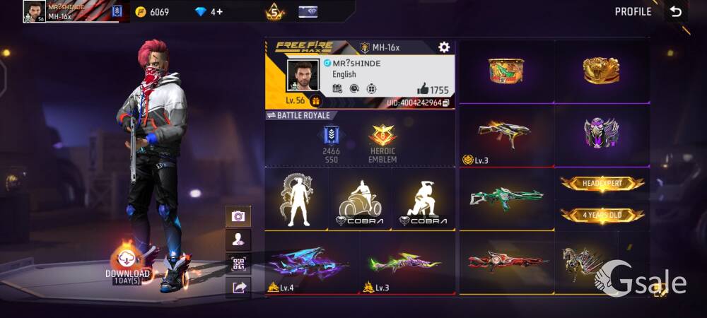 Best free fire id pro level