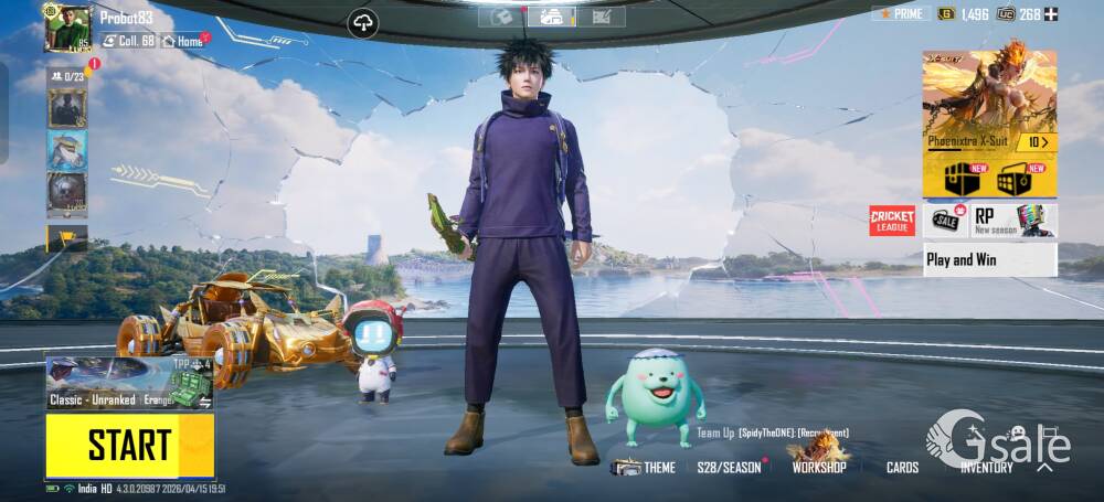 Bgmi ID Sell Level 84. 7yrs old ID. Price: 40,000