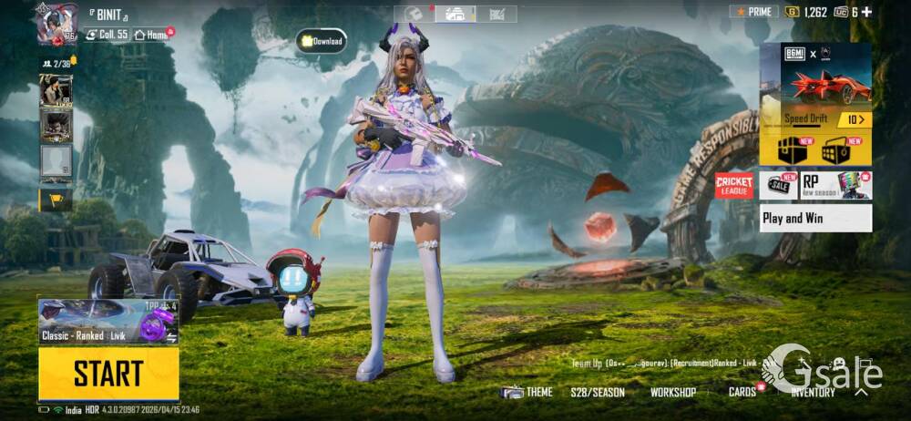 Cheap and value for money BGMI account Lvl 76