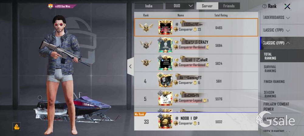 BGMI CONQUEROR ACCOUNT 