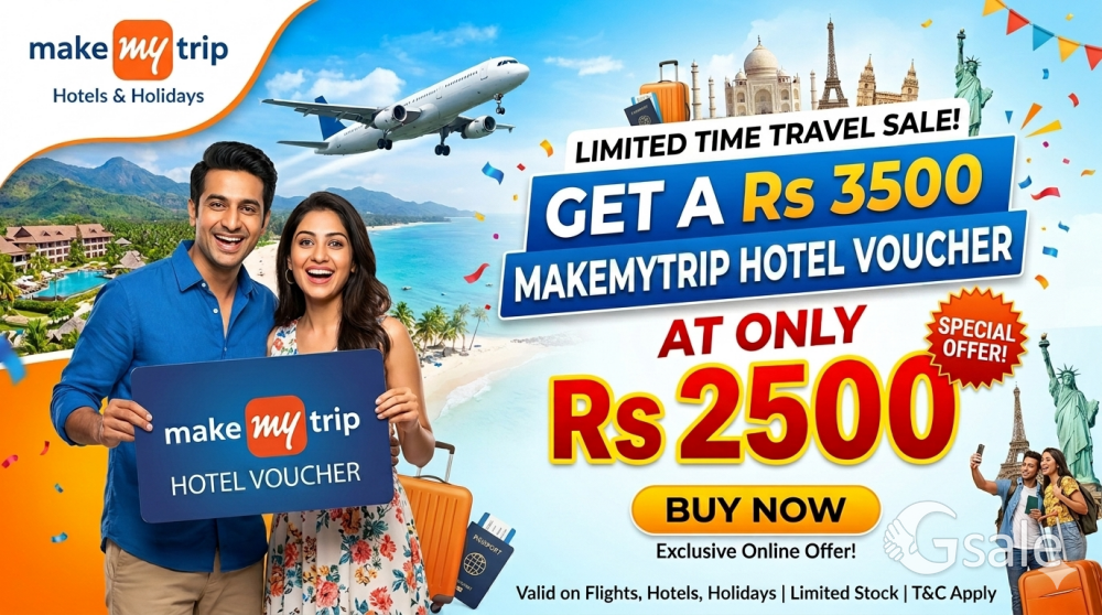 Make My Trip Hotel Gift Card / 1000 RS OFF
