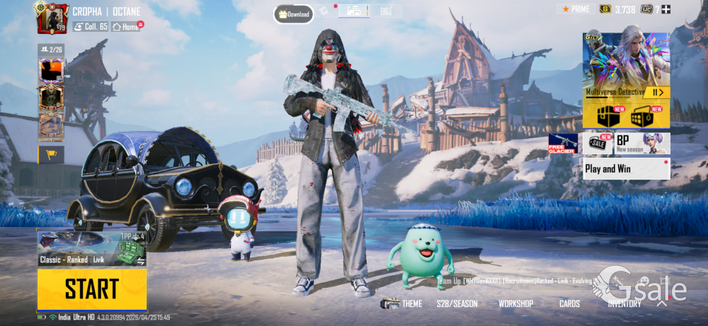 79 level Bgmi account 