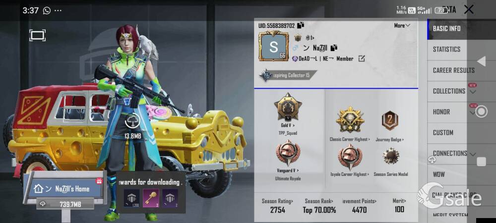 Bgmi account sale 