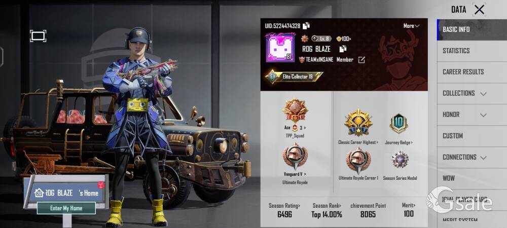 BGMI account lvl 81