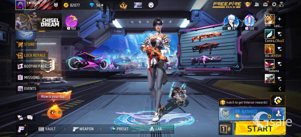 Pro level free fire id sell