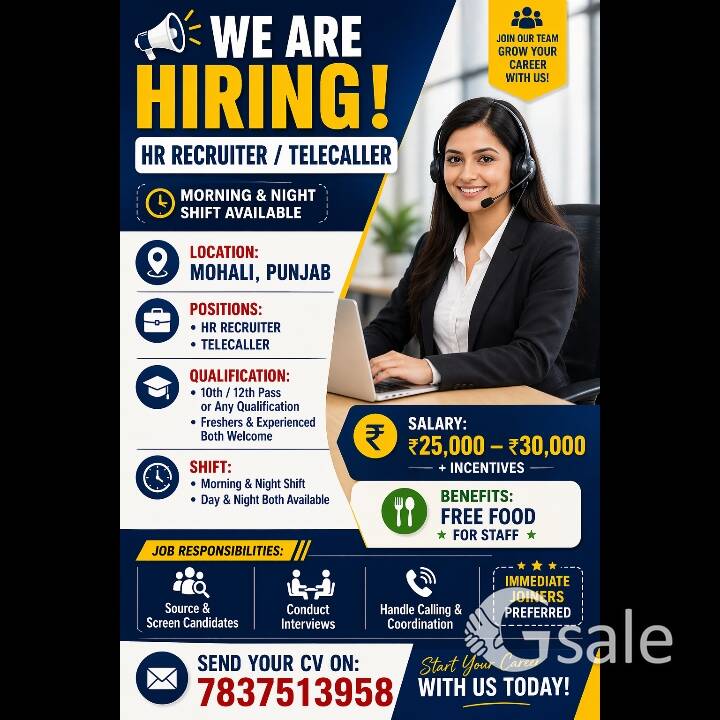 telecaller and hr recruitment 
