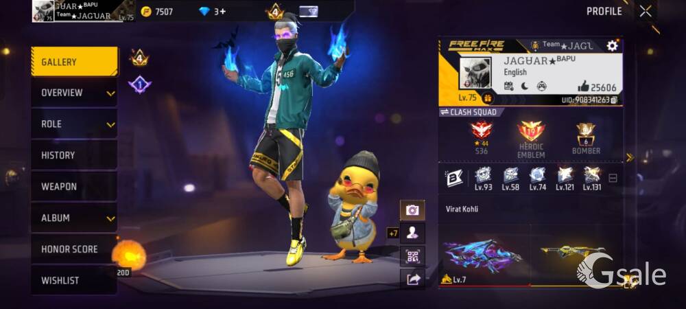 Free Fire Acount Sell