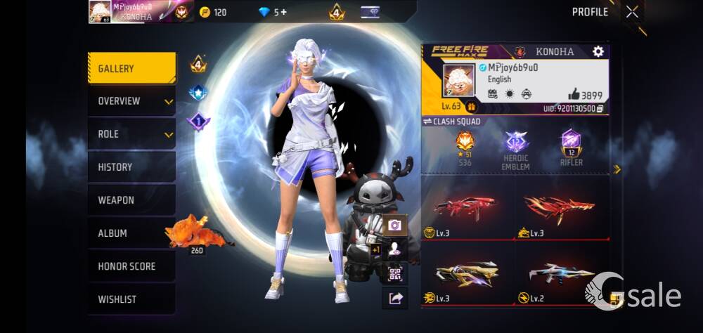freefire id sale 3500₹only