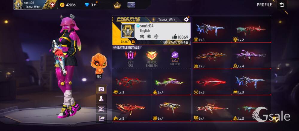 Free fire account