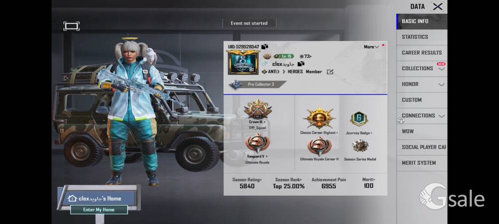 Very Old bgmi id with full glacier max and many more rare things