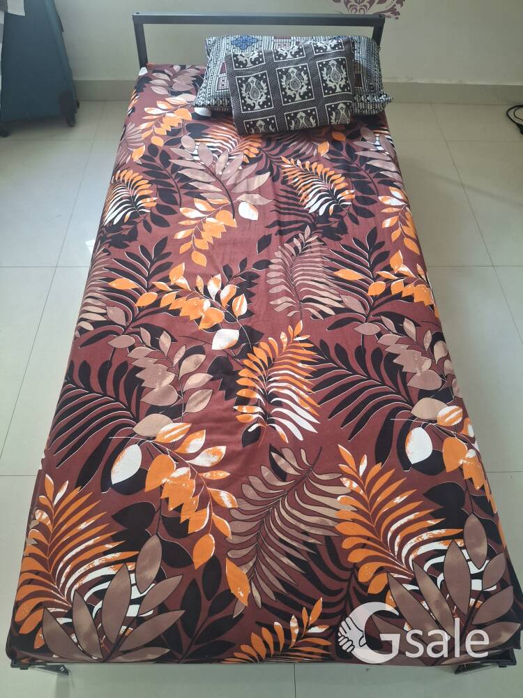 Steel Cot with bed 