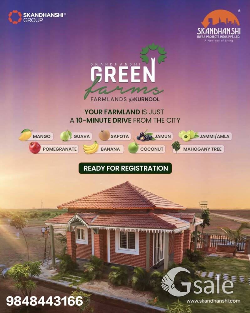 skandhanshi "Green farms" Farmlands with club house and Amenities KURNOOL.