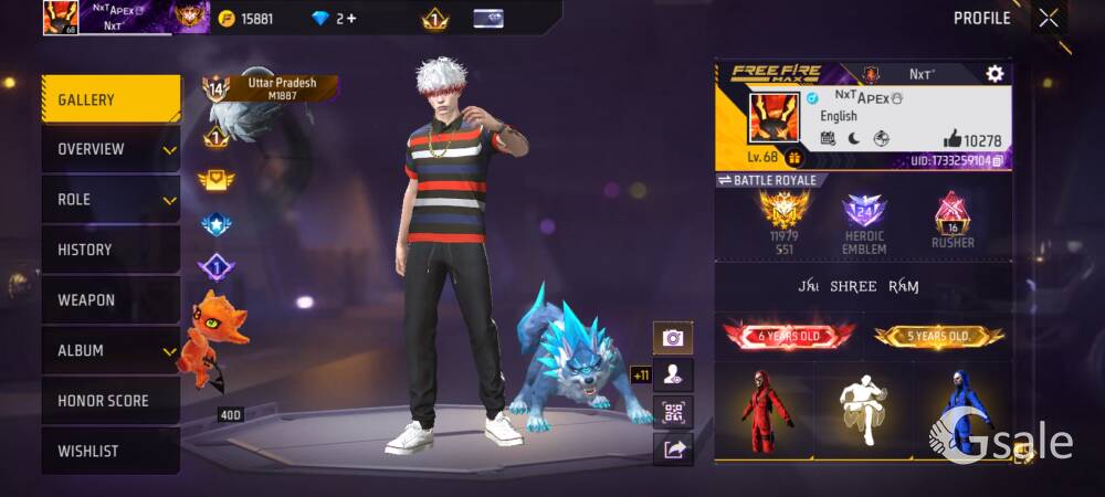 Free fire old id for sale 🔥