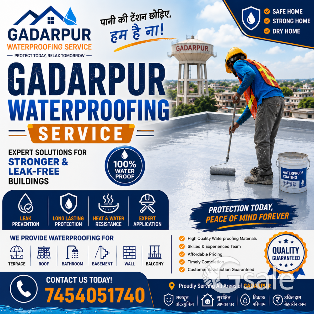 Roof And Terrace Waterproofing Service In Gadarpur Uttarakhand 