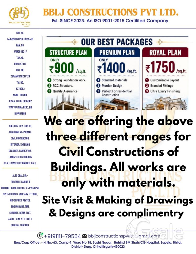 Civil Constructions of Resedential & Commercial Buildings