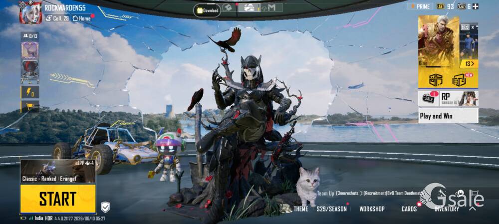 BGMI ID For Sale | Blood Raven X-Suit | 3 Maxed Guns + lvl 4 Gun