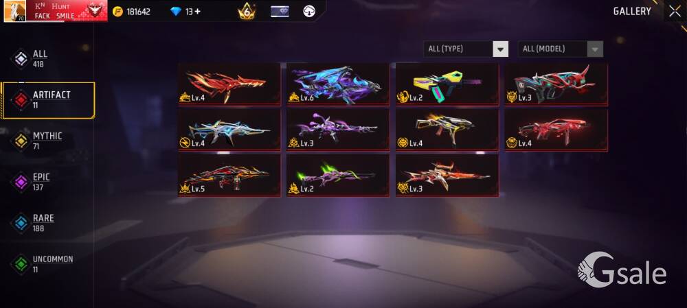 Free fire id sheel 