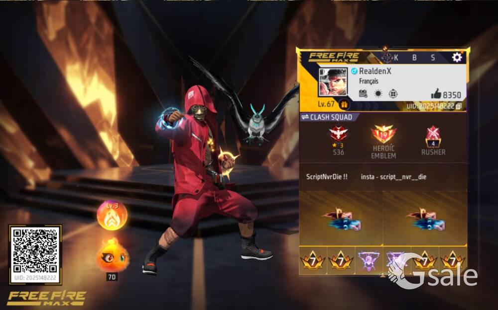 Free fire acc 67 level 