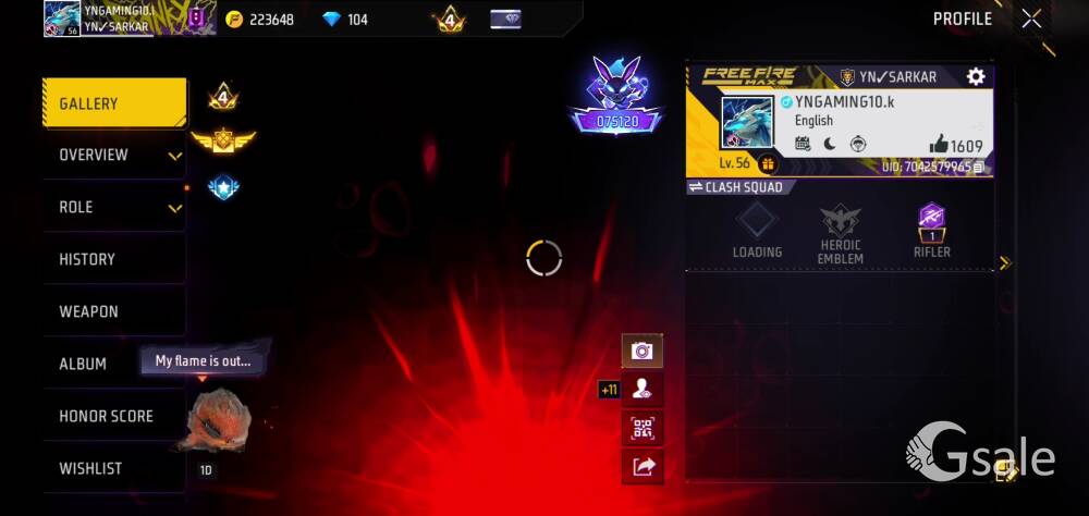 Free Fire ld sell 
