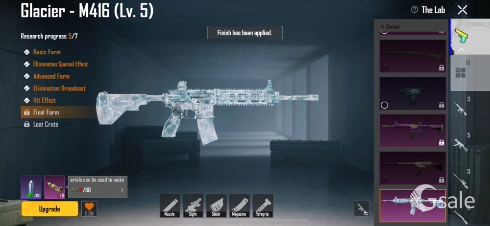 Urgent sell glacier acount 