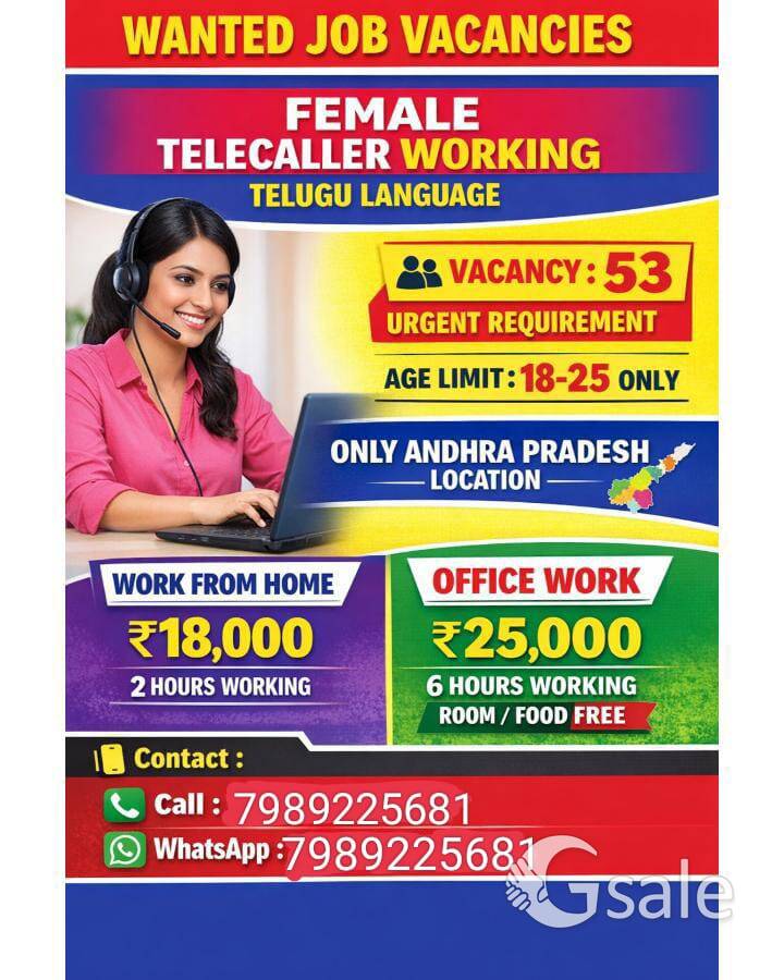 tel calling, data entry operator 