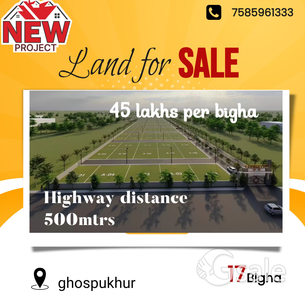 17 bigha land for sale near National Highway.