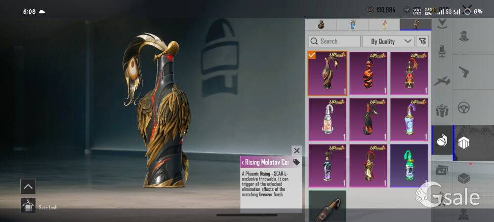 Account for sell