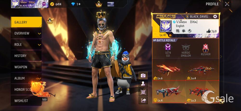 Free fire account