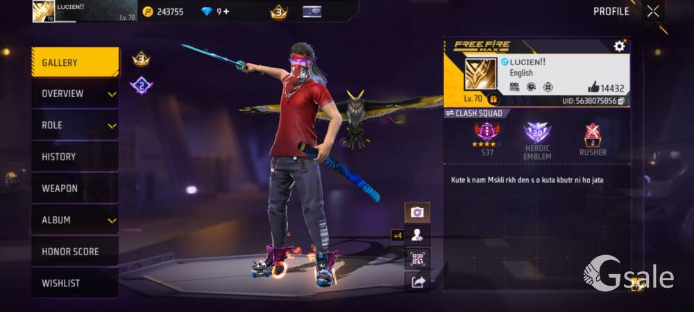 FF ID OF LVL 70
