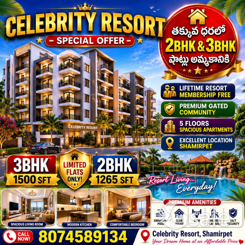 in CELEBRITY Resort flats for sale 