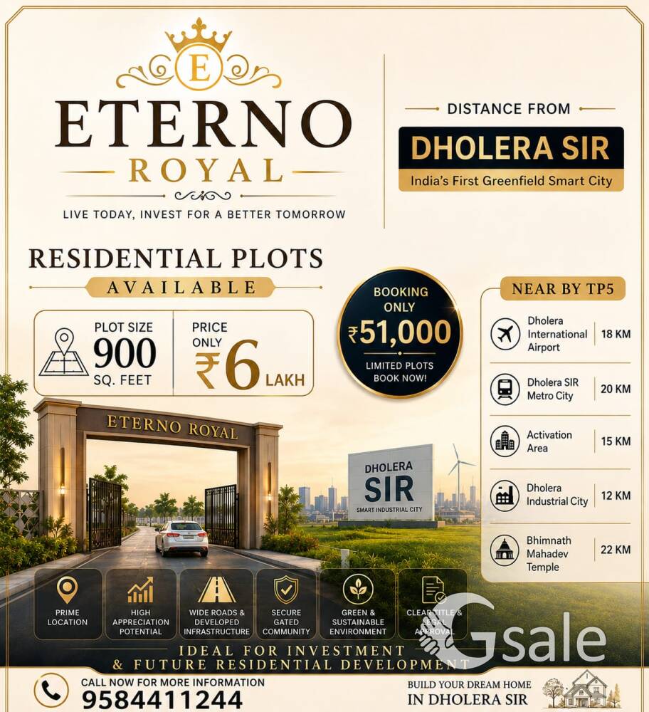 plot for sale in dholera 