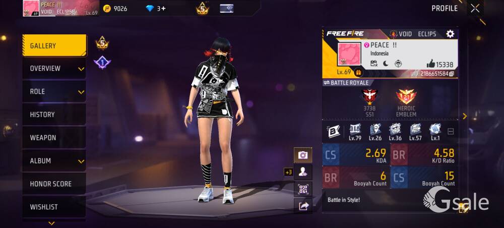 Free fire id urgent sell 3000
